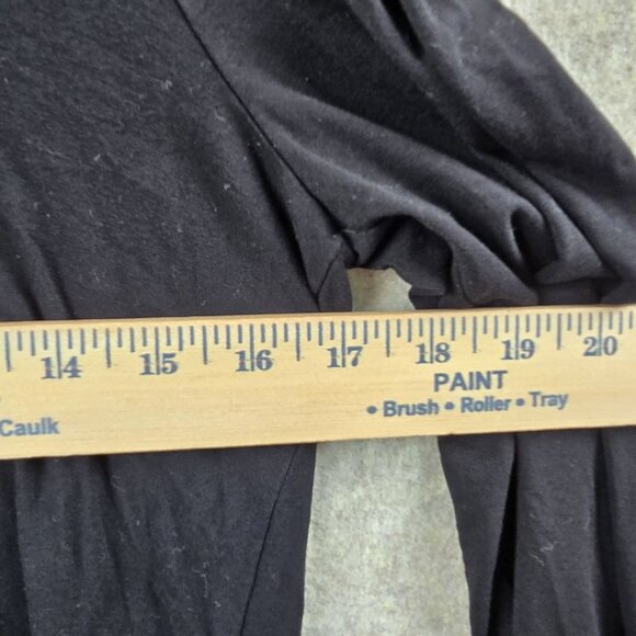 Chicos Black Long Sleeve Top With Ruched Cuffs - Picture 7 of 7